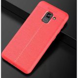 Royal Cover Samsung Galaxy A8 Plus 2018 Kılıf Deri Görünümlü Yüksek Kaliteli Premium Silikon Kapak Rcv/Niss