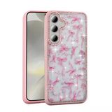 Royal Cover Samsung Galaxy S24 Fe Kılıf Simli Şeffaf Mini Figürlü Ve Kenarları Taşlı Silikon Kapak Rcv/Azra