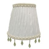 Royal Designs, Inc. Klipsli Büzgülü Pileli Empire Avize Abajur Alev Klipsi Takıcı, CSO-1033-5WH, 3 x 5 x 4,5, Beyaz, 1 Paket