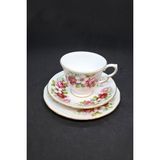 Royal Doulton Bone China 8644 Vintage Çay Fincanı 3 Parça 200 ml - Kırmızı - Beyaz
