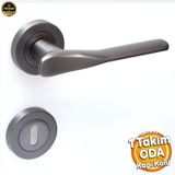Royal Fume Oda Kapi Kolu Surgulu Ve Celik Kapi Kulpu Uyumlu Saga Ve Sola Uygun Kollari Daire Rozetli