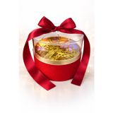 ROYAL GİFT Led Işıklı Silindir Kırmızı Kadife Kutu