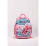Royal Glow Deri Baskılı Deniz Kızı Mermaid Kız Çocuk Kreş Anaokul Okul Öncesi Çantası Küçük Cüzdan Hediyeli
