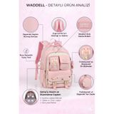 Royal Glow İthal Lüx Ortopedik Sırtlı 26909 İlkokul Ortaokul Çantası Cüzdan Hediyeli Aksesuarlı İthal Çanta