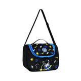 Royal Glow RoyalGlow Lisanslı Waddell Siyah Astronot Uzay Desenli Termal Beslenme Çantası