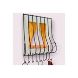 Royal Hediyelik 21X16CM Dekoratif Ahşap Pencere Modelli, Çiçek Saksılı, Uğur Böcekli, Duvar Anahtarlığı - Turuncu