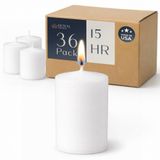 Royal Imports Adak Mum, Kokusuz Beyaz Balmumu, 36'lı Kutu, Düğün, Doğum Günü, Tatil ve Ev Dekorasyonu için (15 Saat) Royal Imports