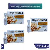Royal Jelly 1000 Mg Arı Sütü Fresh Vitamin C Vitamin E 3'Lü Avantaj Paketi