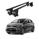 Royal Kia Picanto (2017 ve Sonrası) Uyumlu Siyah Kilitli Ara Atkı Port Bagaj Tavan Barı