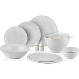 Royal London Georges Bone China 60 Parça 12 Kişilik Yemek Takımı - Beyaz - Standart