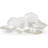 Royal London Perla Gold Bone China 60 Parça Yemek Takımı - Beyaz - Standart
