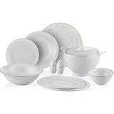 Royal London Rochella Bone China 60 Parça 12 Kişilik Yemek Takımı - Beyaz - Standart