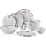 Royal London Sandown Bone China 60 Parça 12 Kişilik Yemek Takımı - Beyaz - Standart