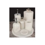 ROYAL MADEMOISELLE Even Coral 7 Parça Mermer Banyo Seti - Silver