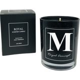 Royal Mum M Harf Bardak Mum Büyük Boy Pudra Kokulu 7 cm Çap 9 cm Boy