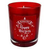 Royal Mum Yılbaşı Serisi New Year Ginger Bread Tarçın Zencefil Kokulu Bardak Mum - Kırmızı