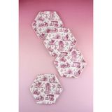 Royal Pembe 4 Parça Porselen Tatlı/kurabiye Tabağı - 20 cm
