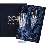 Royal Scot Crystal Iona Kadehi Seti 2'li Zarif Tasarım ve El Yapımı Kristal - Renk - Renkli