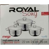 ROYAL Song Mega Çelik Tencere Seti D-5