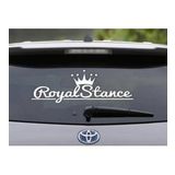 Royal Stance Taçlı Büyük Boy Cam Yazısı Stickeri arka cam