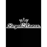 Royal Stance Yazılı Oto Sticker Siyah Beyaz 35X10 Cm