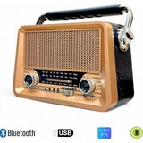 Royal Trend Eskitme Nostalji Radyo Ahşap Görünüm Şık Tasarım Nostaljik Radyo - Kahverengi