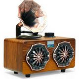 Royal Trend Gramafon Nostalji Radyo,trend Tasarım Ahşap Bluetooth Nostaljik Radyo - Koyu Kahverengi