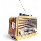 Royal Trend Nostalji Radyo Ekitme Trend Nostaljik Radyo(Bletooth ve Fener Özellikli) - Açık Kahverengi