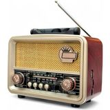 Royal Trend Nostalji Radyo Eskitme Görünüm,solar Güneş Panelli Nostaljik Radyo - Kahverengi