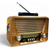 Royal Trend Nostaljik Fenerli Radyo Koyu Kahverengi 3 Bant Radyo ve Bluetooth Özellikleriyle