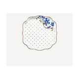 Royal White Mavi Beyaz Porselen Çay Tabağı 10 cm - 10 x 10 cm