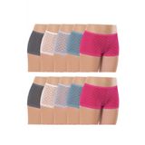 Royaleks 10 Adet Kadın Komple Tül Dantel Boxer Külot
