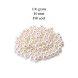 Royaleks 100 gr 10 mm Krem 190 Adet Plastik İnci Çanta ve Takı Yapım Boncuğu