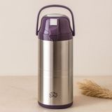 Royaleks 4.5 L Pompalı 304 Çelik Termos - Musluklu Taşıma Kulplu