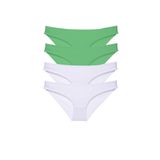 Royaleks 4 Adet Eko Set Likralı Slip Yeşil Beyaz Kadın Külot