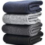 Royaleks 4 Çift Termal Kalın Kışlık Havlu Çorap Erkek Kadın Unisex Pamuk - 40 - 45 - Çok Renkli