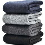 Royaleks 4 Çift Termal Kalın Kışlık Havlu Çorap Erkek Kadın Unisex Pamuk - 40 - 45 - Renkli