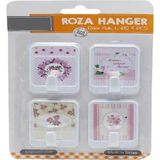 Royaleks 4 Lü Roza Yapışkanlı Askı 4,5X6CM Mariposa Secret - Renkli - 4,5 x 6 cm
