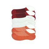 Royaleks 6 Adet Beyaz Turuncu Bordo Çocuk Sneaker Patik Çorap