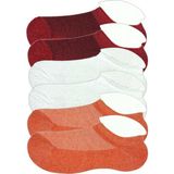 Royaleks 6 Adet Çocuk Sneaker Patik Çorap Bordo Beyaz Turuncu - 9-10 Yaş - Bordo - Beyaz - Turuncu