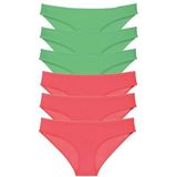 Royaleks 6 Adet Eko Set Likralı Yeşil Fuşya Kadın Slip Külot