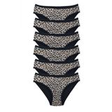 Royaleks 6 Adet Leopar Desenli Likralı Yumuşak Dokulu Kadın Slip Külot