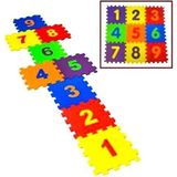 Royaleks 9 Parça Büyük Boy Rakamlı Sayılı Sünger Yapılı Oyun Halısı Renkli Desenli Yer Matı