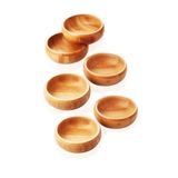 Royaleks 9,5 x 3 cm Bambu Yuvarlak 6'lı Lüks Çerezlik