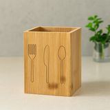 Royaleks Ahşap Bambu Kaşıklık Organizer 9x9 cm Mariposa Secret - Renkli