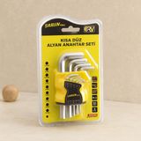 Royaleks Alyan Anahtar Seti 9 Parça Kısa Düz (1.5-10 Mm)