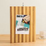 Royaleks Bambu Kesme Tahtası 26X36X1.2 cm Metal Kulplu - Renkli