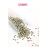 Royaleks BNC147 8/0 3 mm 20 gr Parlak Gümüş Dökme Cam Kum Boncuk