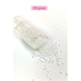Royaleks BNC153 8/0 3 mm 20 gr Parlak Beyaz Dökme Cam Kum Boncuk