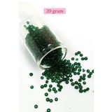 Royaleks BNC155 8/0 3 mm 20 gr Şeffaf Koyu Yeşil Dökme Cam Kum Boncuk